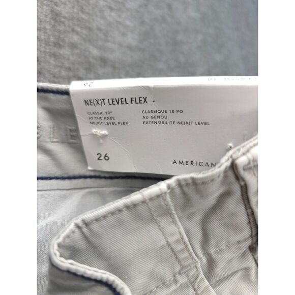 Men's American Eagle Classic 10" Gray Chino Shorts 26" Waist Next Level Flex - Picture 4 of 7